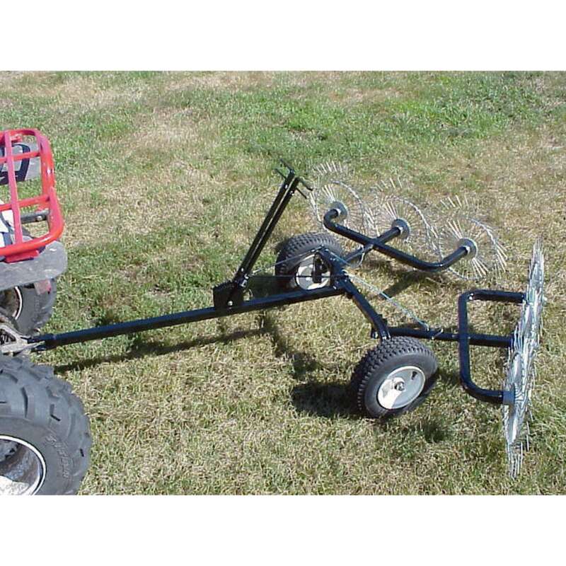 Strongway Acreage Rake 60in W 6 Tine Reels