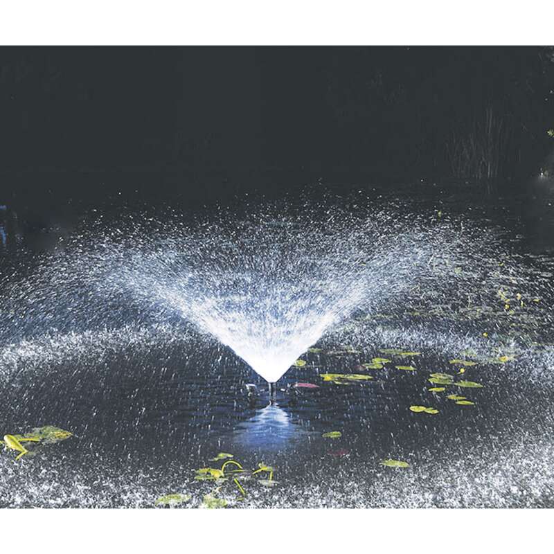 Pond Boss Floating Fountain with LED Lights 1/2 HP Pump