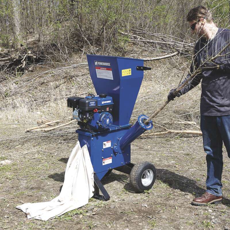 Powerhorse Wood Chipper Shredder 212cc Powerhorse OHV Engine 3in Chipping Capacity