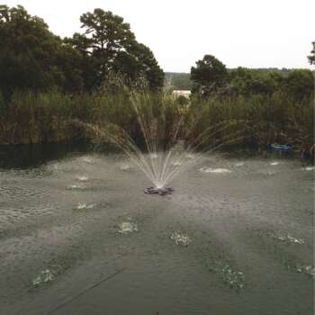 Outdoor Water Solutions Floating Pond Fountain 1 HP 4 Nozzles