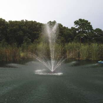 Outdoor Water Solutions Floating Pond Fountain 1 HP 4 Nozzles