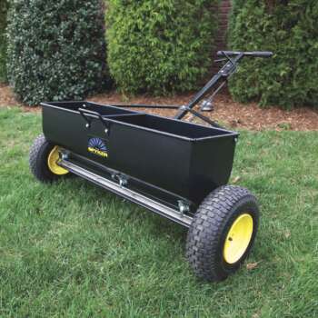 Spyker Walk Behind Side By Side Drop Spreader 120 Lb Capacity 18in 36in Spreading Width