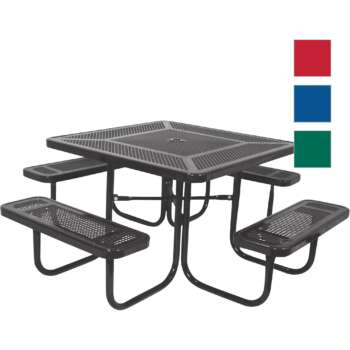 UltraSite 4Seat 46in Perforated Square Picnic Table