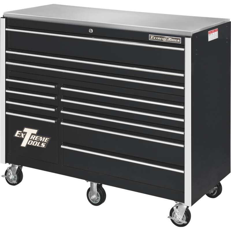 Extreme Tools RX Series Professional 55in 12 Drawer Roller Tool Cabinet 55inW x 25inD x 46inH