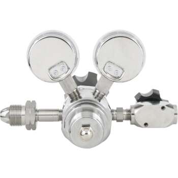 Harris Industrial Air Specialty Gas Lab Regulator CGA 590 Two Stage 316 Stainless Steel 050 PSI