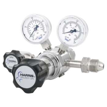 Harris Industrial Air Specialty Gas Lab Regulator CGA 590 Two Stage 316L Stainless Steel 0 125 PSI