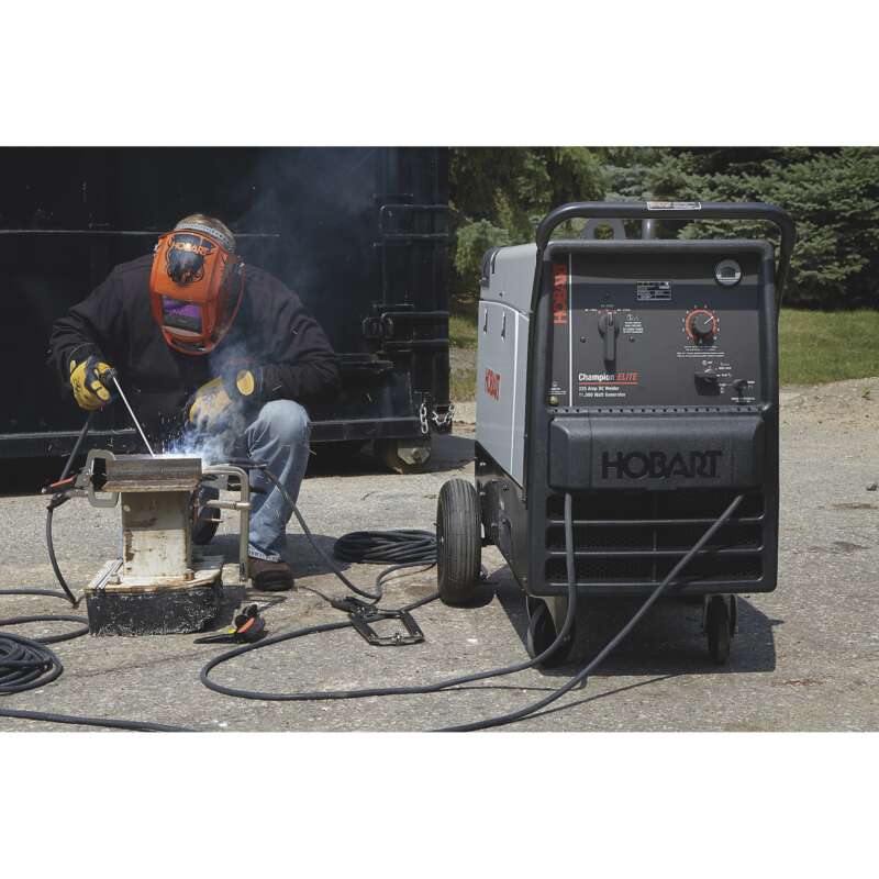 Hobart Champion Elite Arc Welder Generator with 725CC Kohler Gas Engine and Electric Start 40 225 Amp DC Output 11000 Watt AC Power