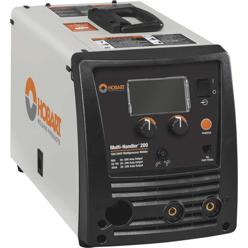 Hobart Multi Handler 200 Multi Process Welder with Multi Voltage Plug and MIG Gun 120 240V 20 200 Amp Output