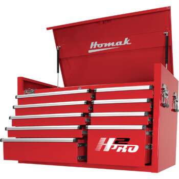 Homak H2PRO 41in 9 Drawer Top Tool Chest 41 1 8inW x 21 3 4inD x 24 1 2inH