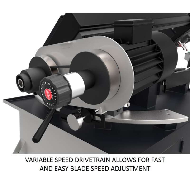 JET Elite Horizontal Metal Cutting Semi Auto Variable Speed Dual Mitering Band Saw with Hydraulic Vise 10in x 18in 2 HP 230 460V