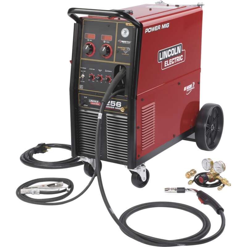 Lincoln Electric Power MIG 256 Flux Cored MIG Welder One Pak 208 230V 30 300 Amp Output