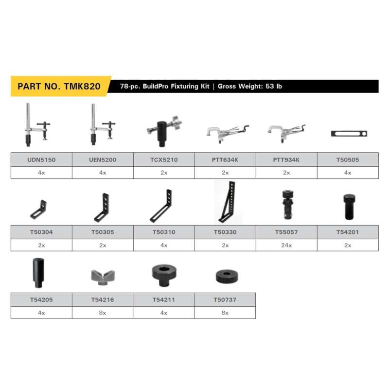 Strong Hand Tools Welding Table Fixture Kit 78 Pc