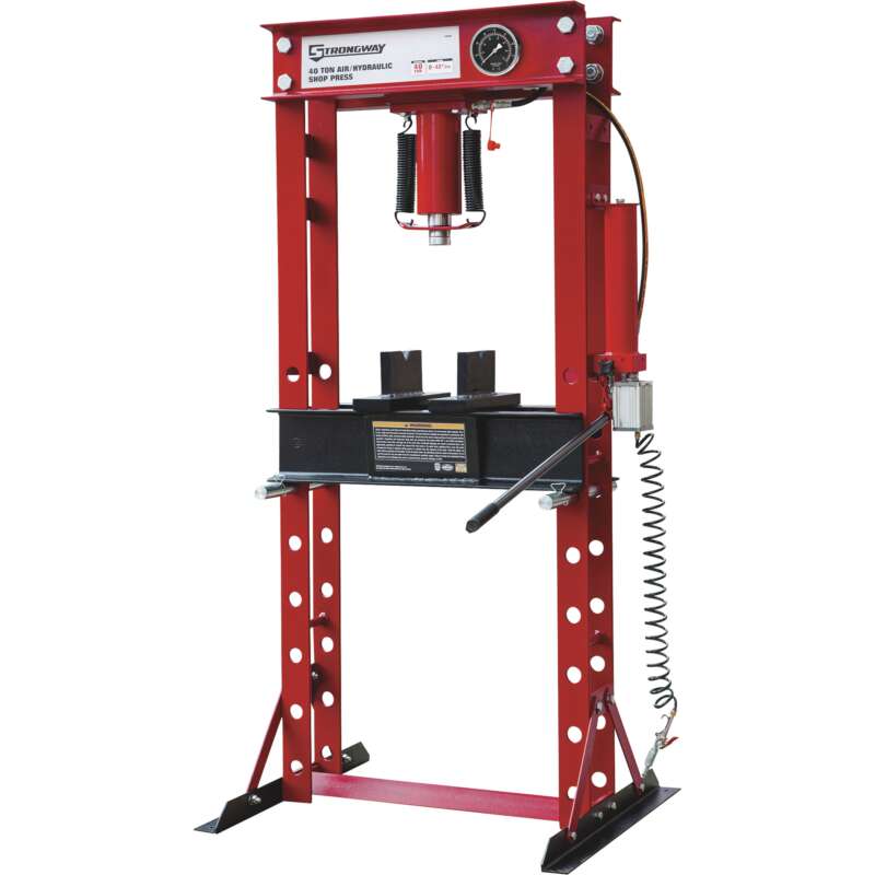 Strongway 40 Ton Pneumatic Shop Press with Gauge