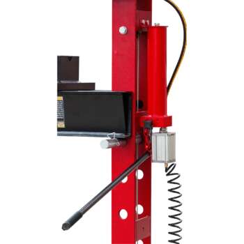 Strongway 50 Ton Pneumatic Shop Press with Gauge and Winch